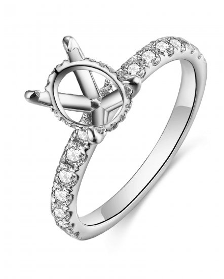 OVAL SEMI MOUNT DIAMOND ENGAGEMENT RING (TR4734)